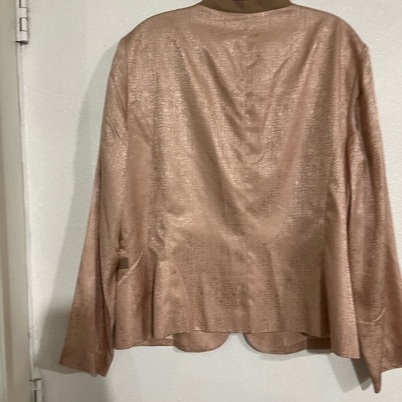 Adriana, Papel 100% silk size 16 career jacket rose color business formal - Picture 5 of 6